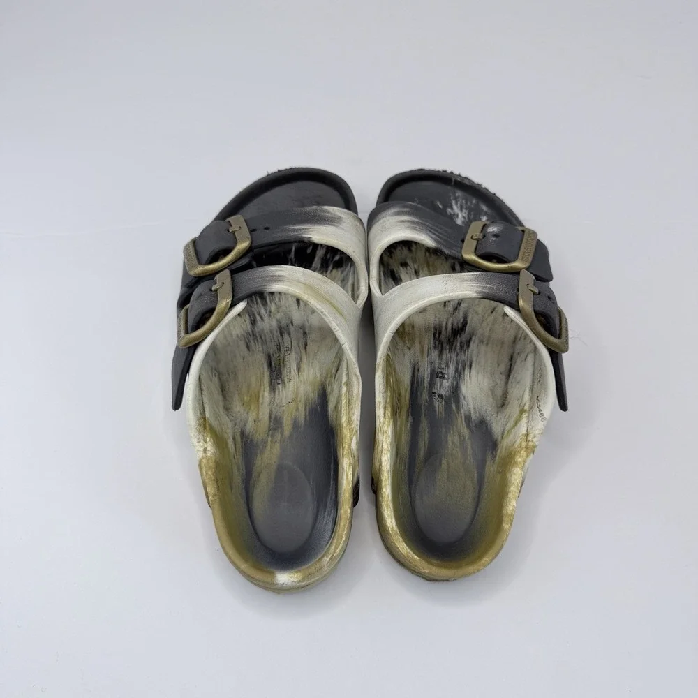 Size 12C Birkenstock Arizona Essential EVA Girls Boys Sandals  Active Gold White
